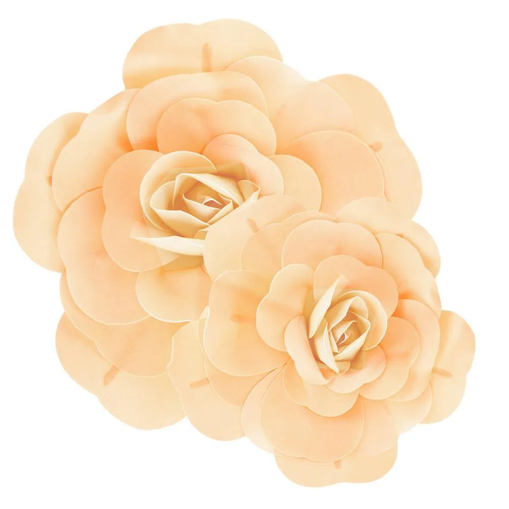 Rose Foam Wall Flowers, Assorted Sizes, 2 Piece