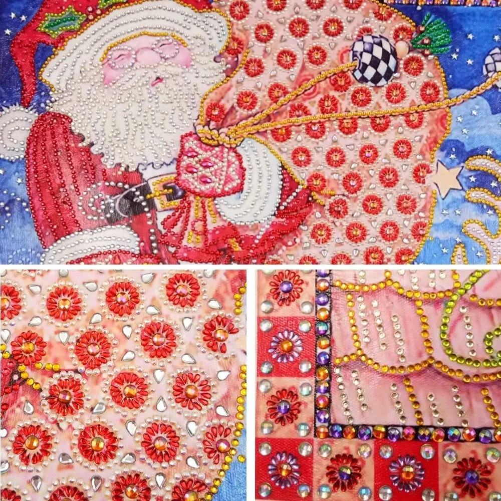 Round Diamond Christmas Diamond Art Kit 40x50 cm