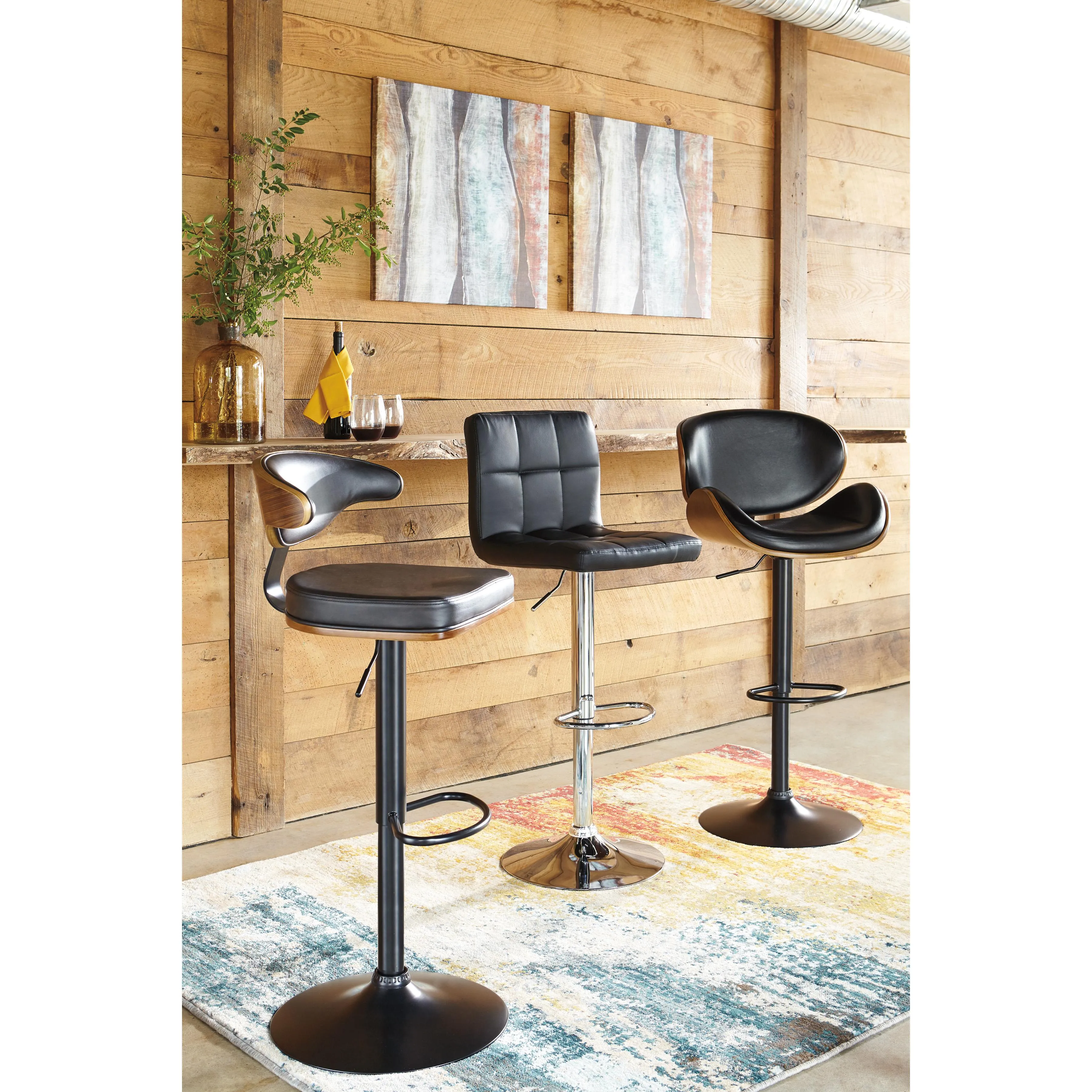 Signature Design by Ashley Bellatier Adjustable Height Stool D120-530