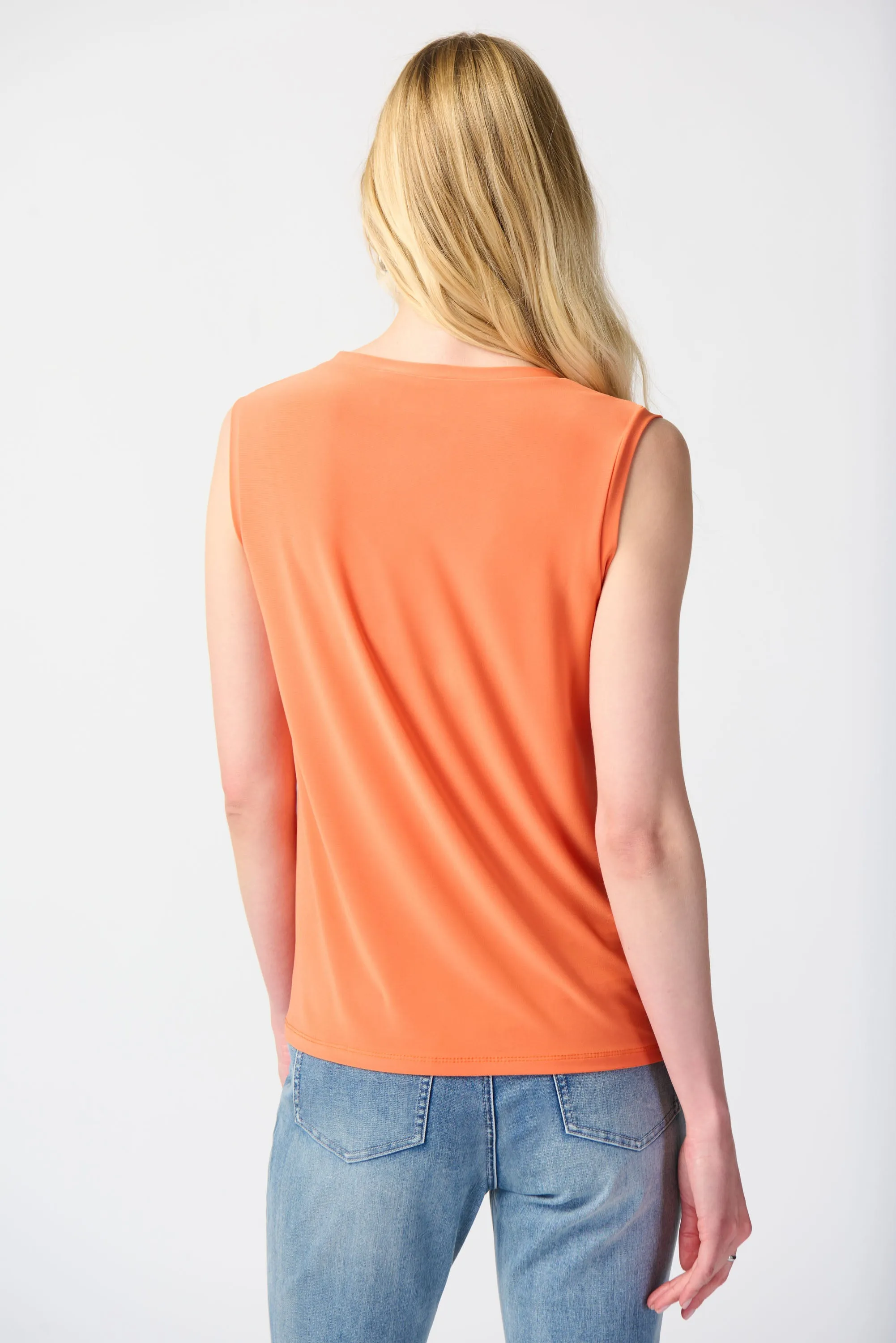 Silky Knit Georgette Sleeveless Top