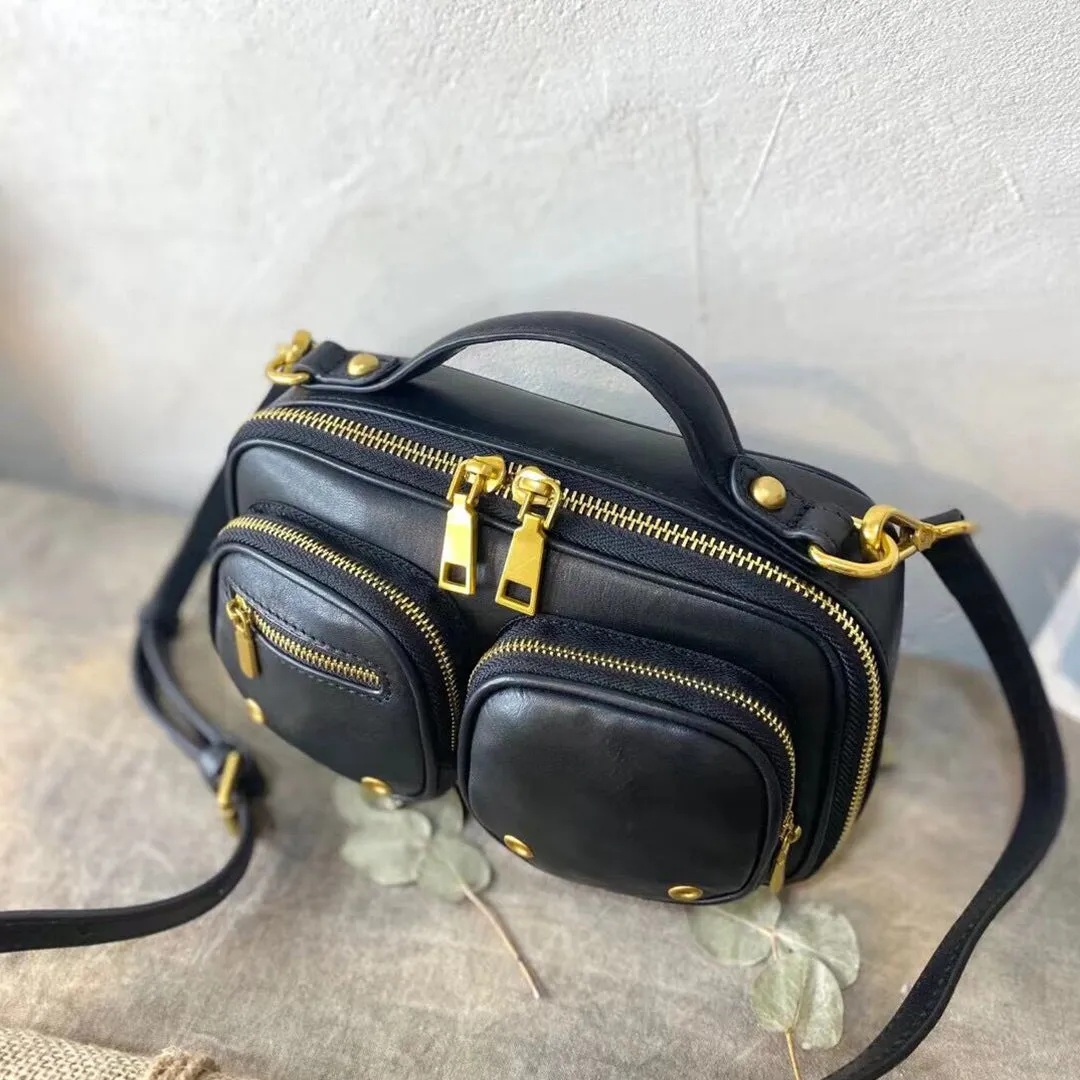 Small Ladies Green Leather Shoulder Strap Purse Side Bags For Women