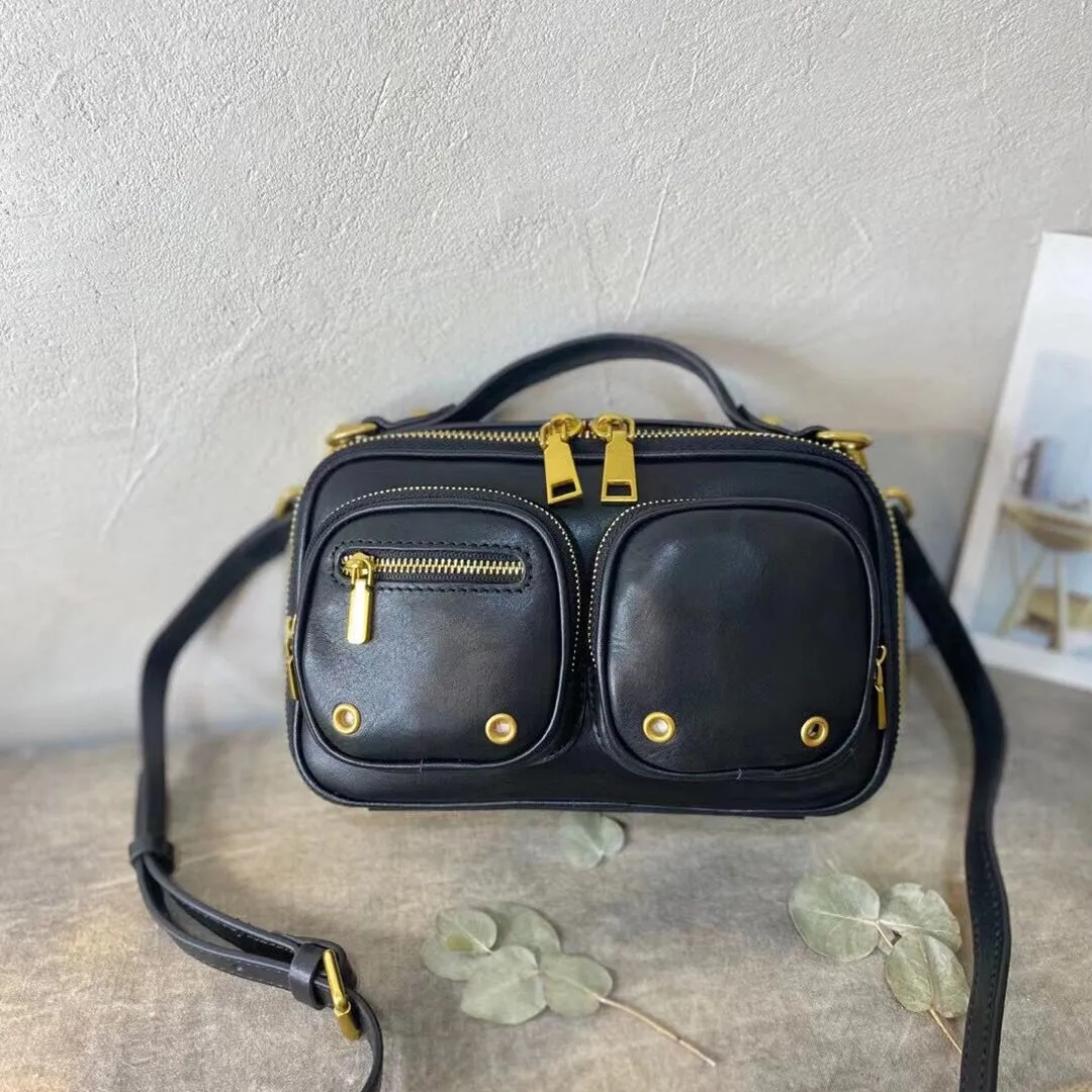 Small Ladies Green Leather Shoulder Strap Purse Side Bags For Women