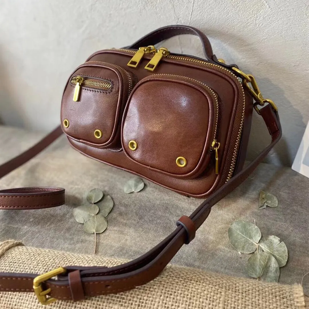 Small Ladies Green Leather Shoulder Strap Purse Side Bags For Women