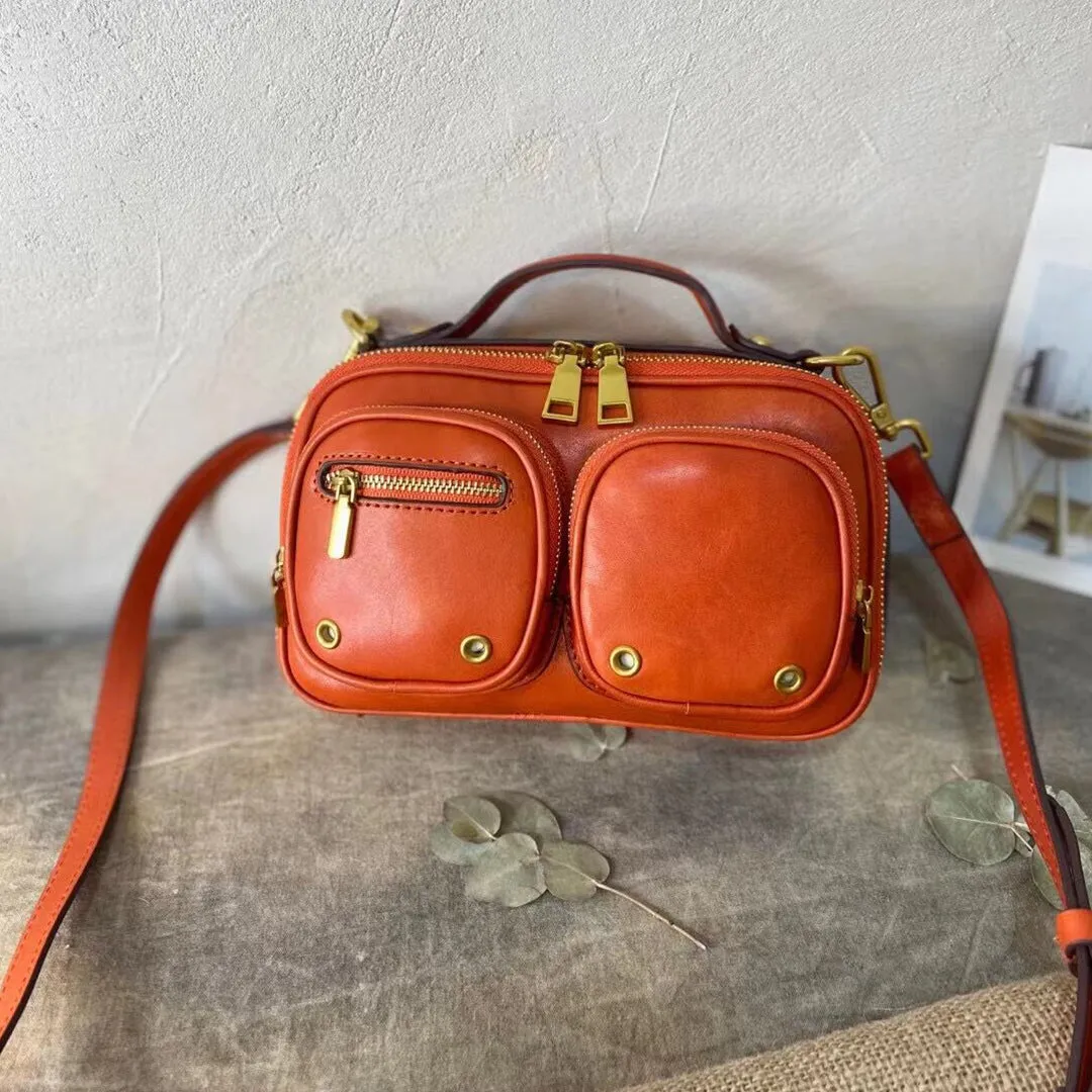Small Ladies Green Leather Shoulder Strap Purse Side Bags For Women