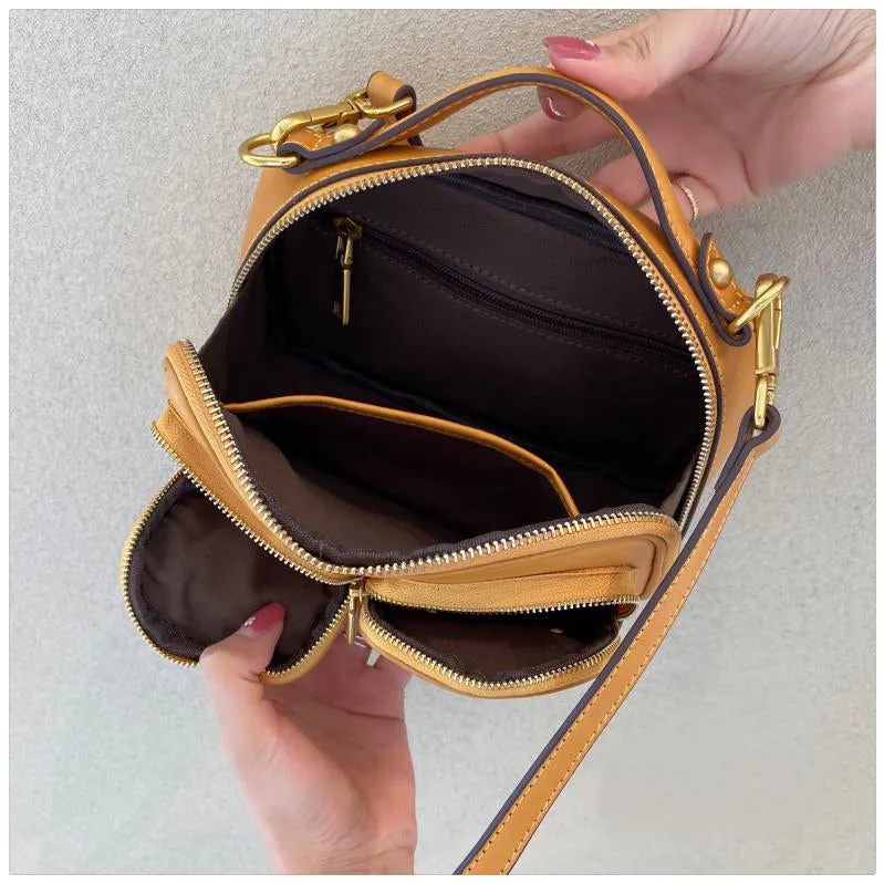 Small Ladies Green Leather Shoulder Strap Purse Side Bags For Women