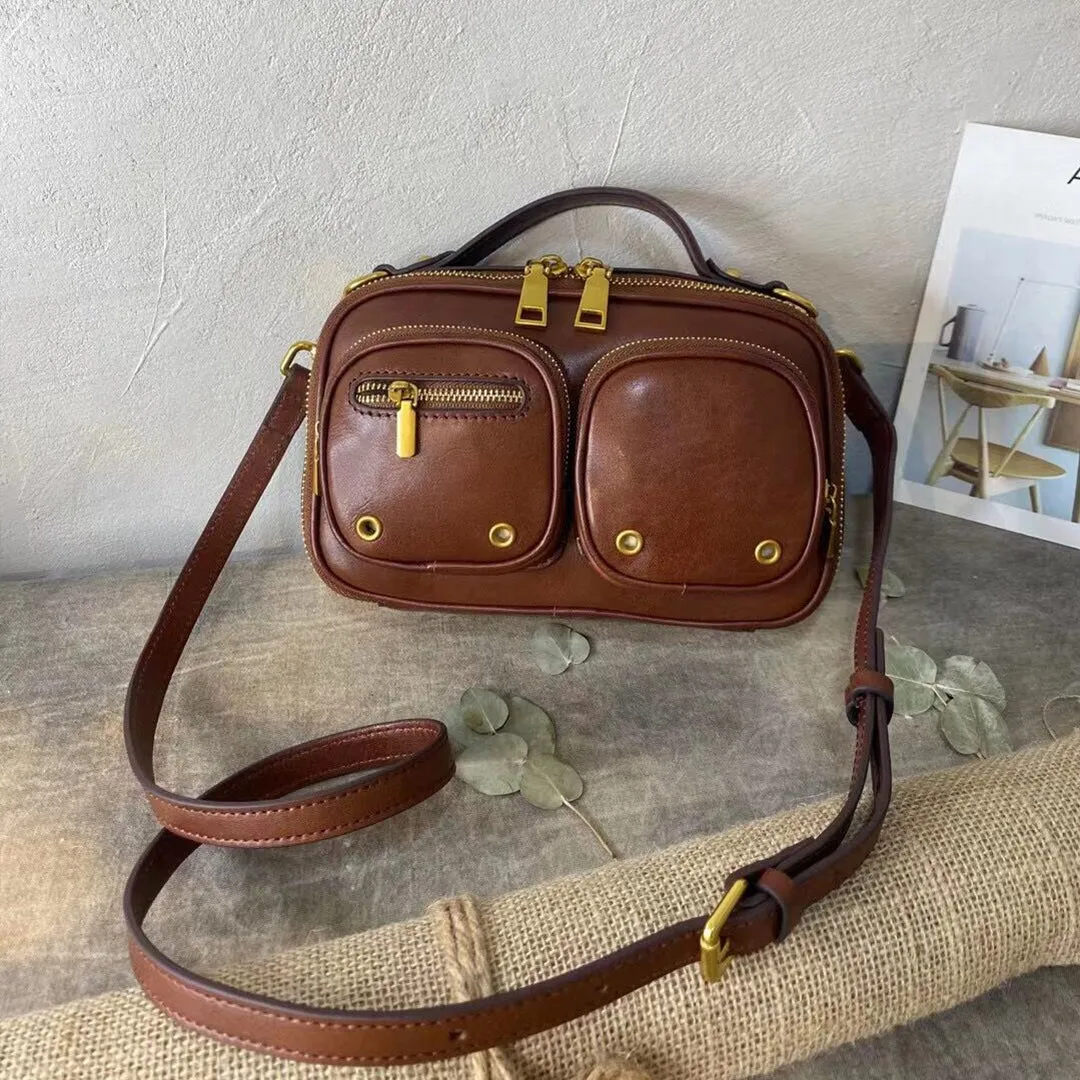 Small Ladies Green Leather Shoulder Strap Purse Side Bags For Women