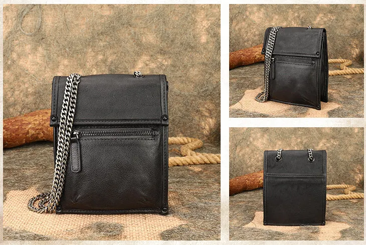 Small Womens Flap Leather Crossbody Bags Chain Shoulder Bag For Women