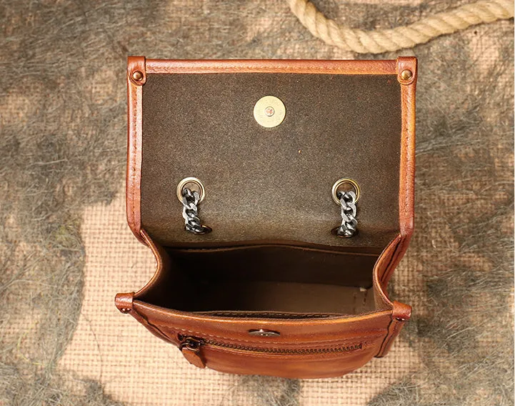 Small Womens Flap Leather Crossbody Bags Chain Shoulder Bag For Women