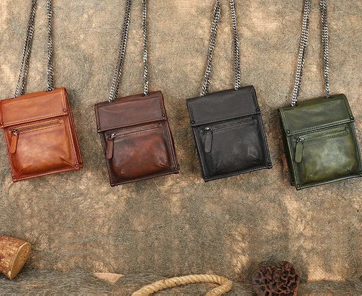 Small Womens Flap Leather Crossbody Bags Chain Shoulder Bag For Women