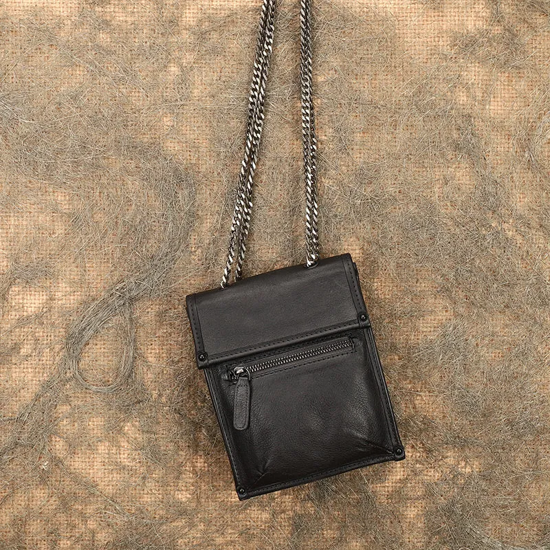 Small Womens Flap Leather Crossbody Bags Chain Shoulder Bag For Women