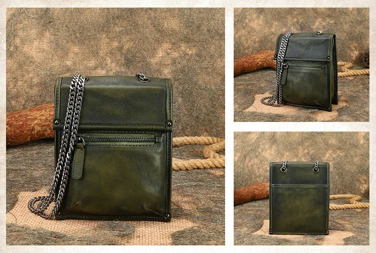 Small Womens Flap Leather Crossbody Bags Chain Shoulder Bag For Women
