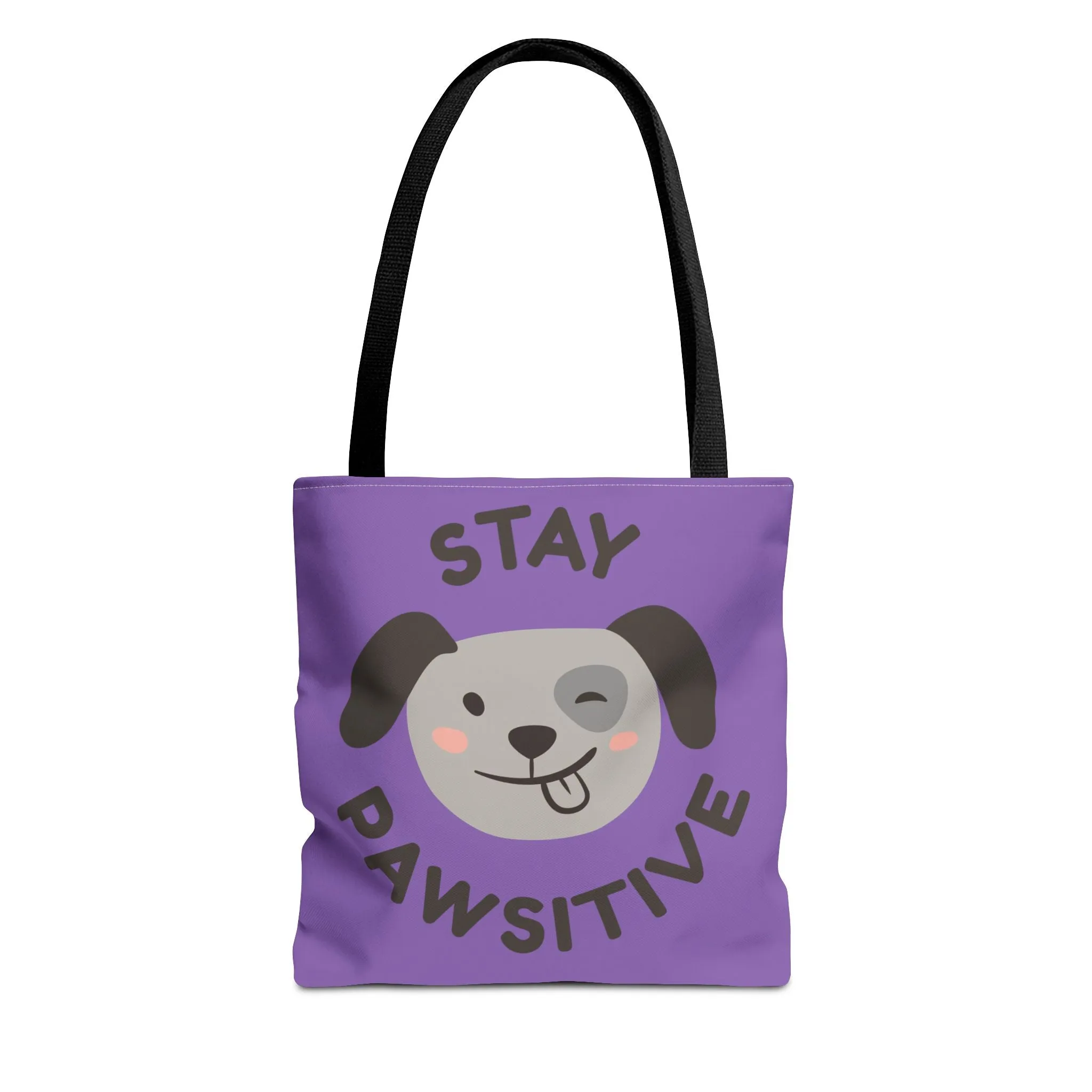 Stay Pawsitive Canvas Tote Bag