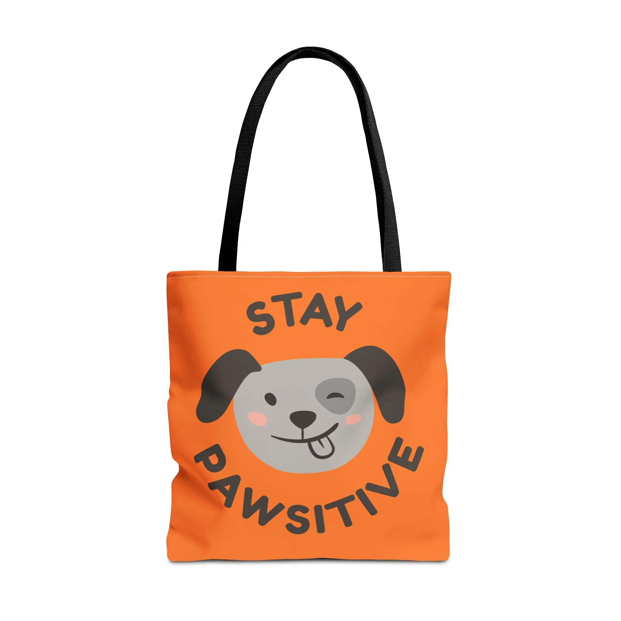 Stay Pawsitive Canvas Tote Bag