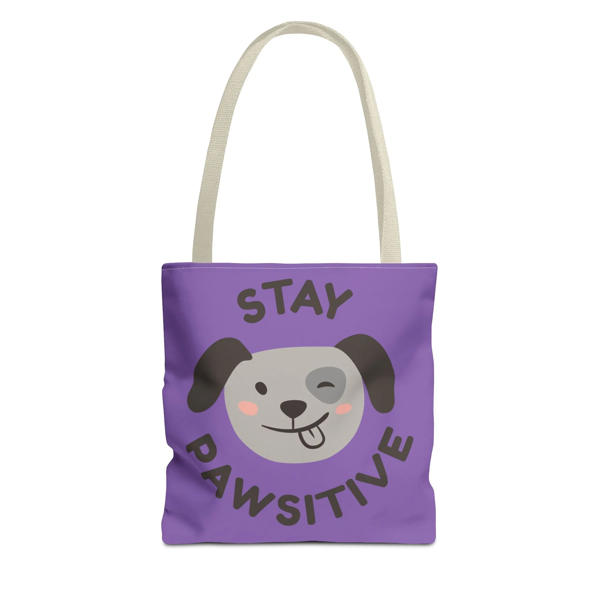 Stay Pawsitive Canvas Tote Bag