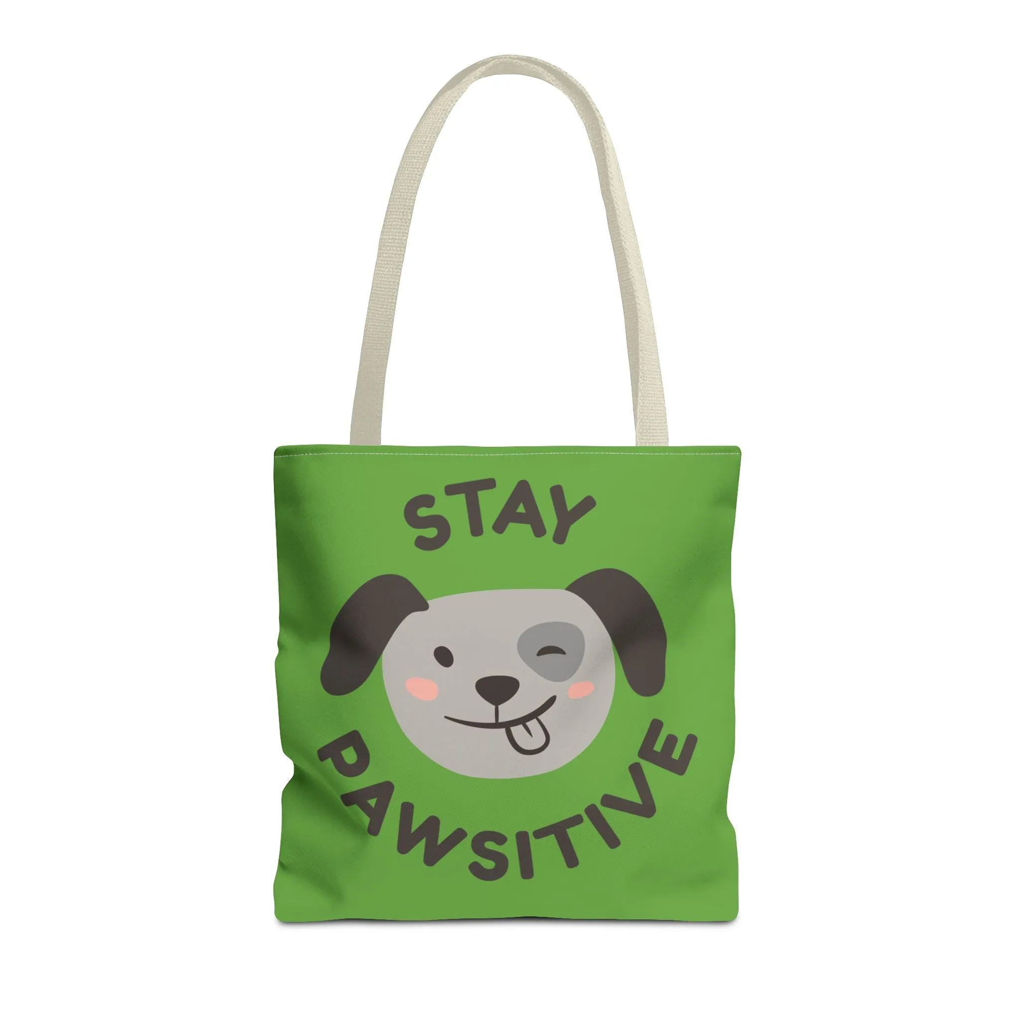 Stay Pawsitive Canvas Tote Bag