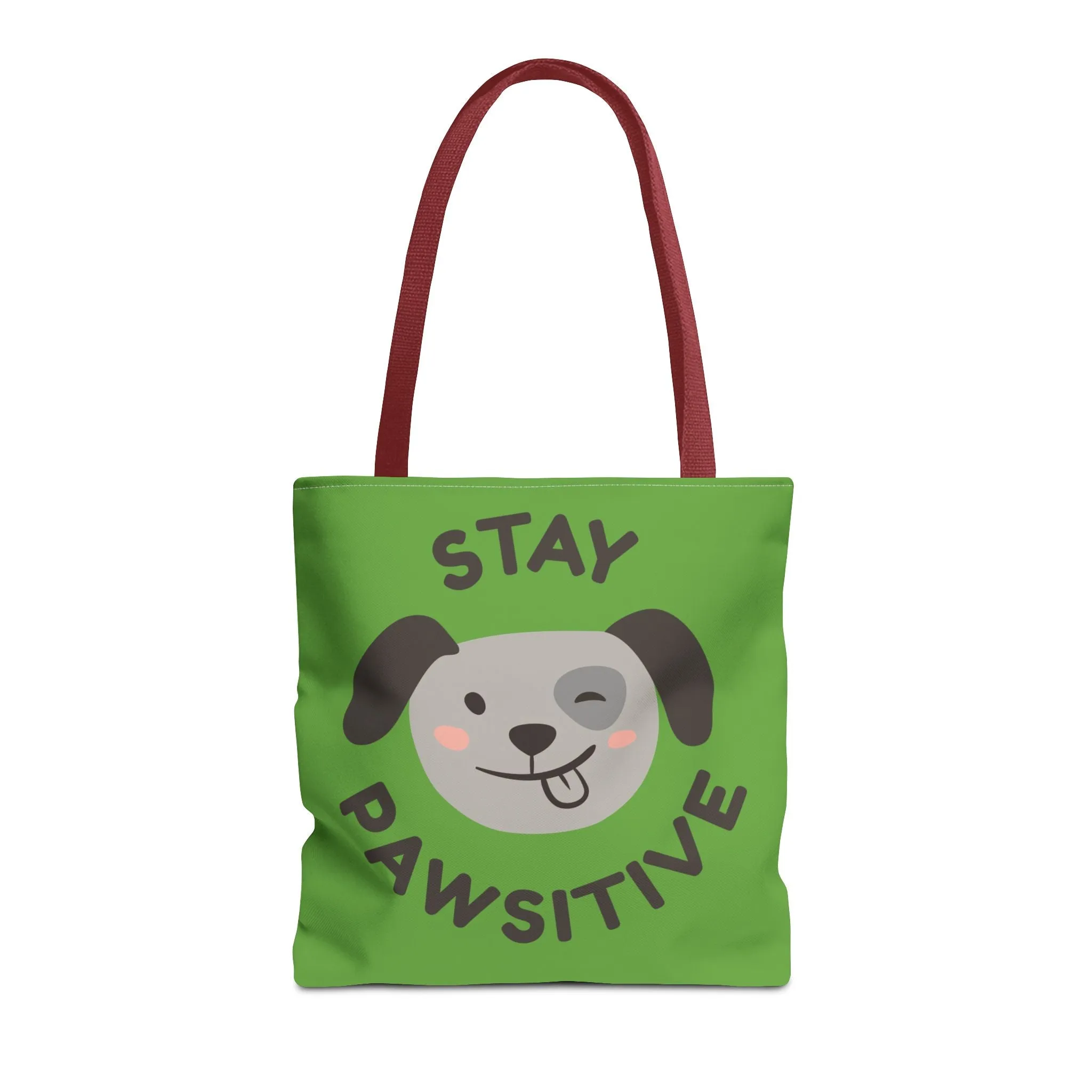 Stay Pawsitive Canvas Tote Bag