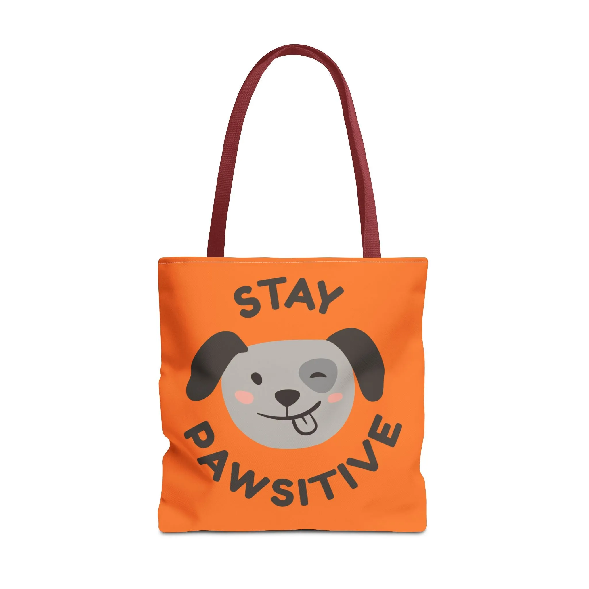 Stay Pawsitive Canvas Tote Bag