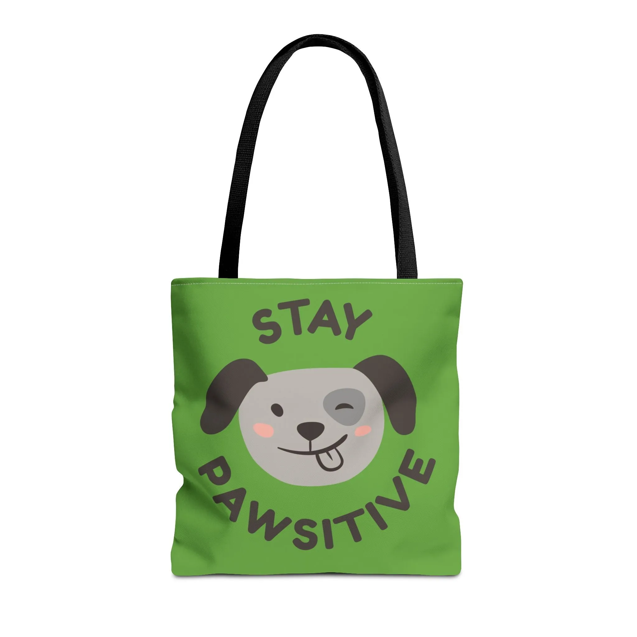 Stay Pawsitive Canvas Tote Bag