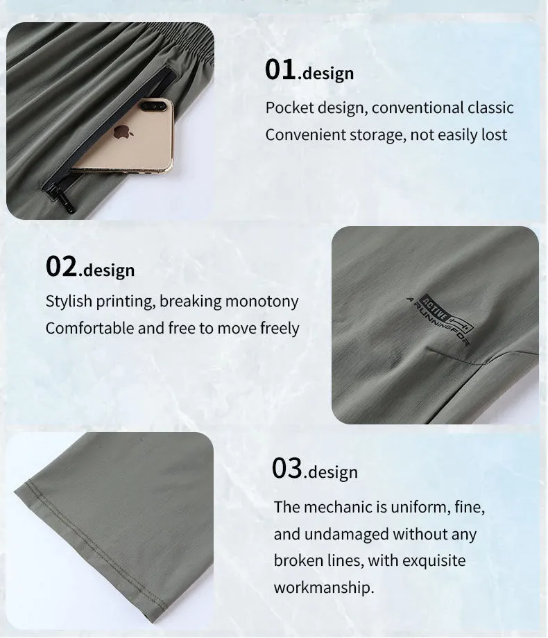 Stretchy Fashionable Nine-Part Nylon Pants