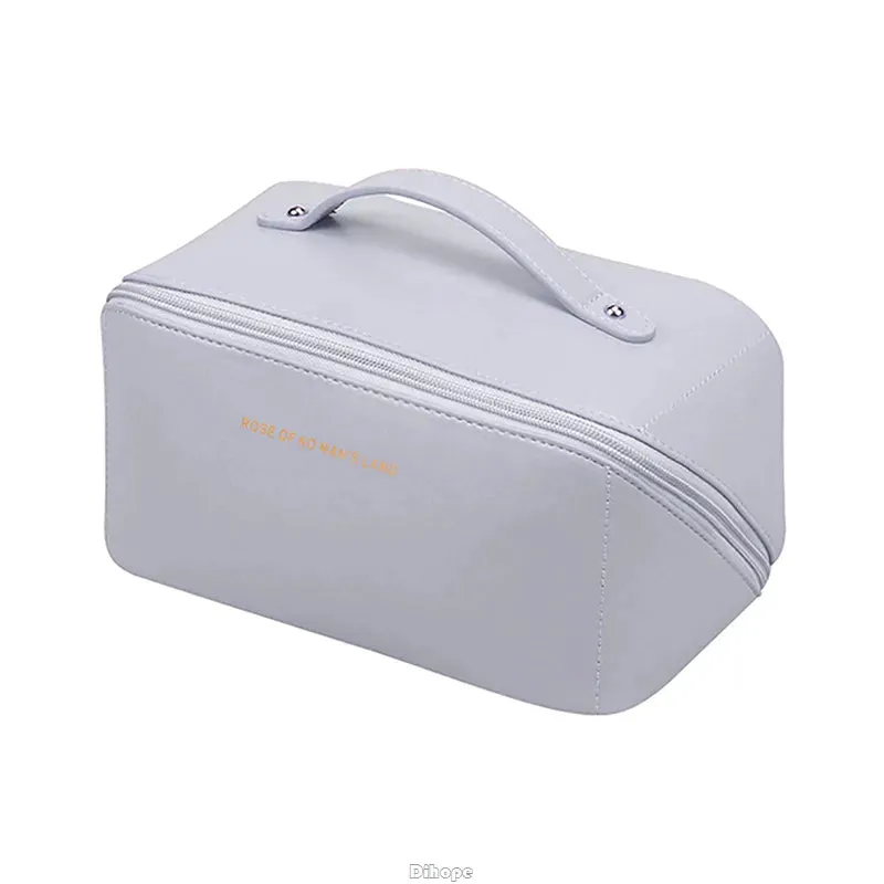 Stylish PU Leather Luxury Cosmetic Bag | Travel Toiletries Organizer