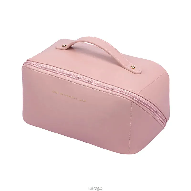 Stylish PU Leather Luxury Cosmetic Bag | Travel Toiletries Organizer