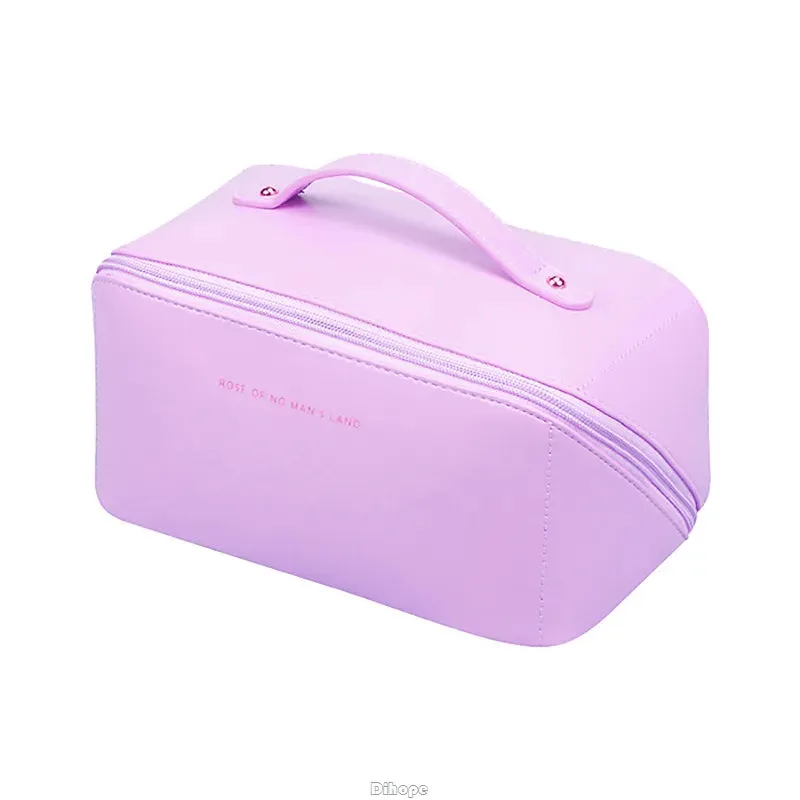 Stylish PU Leather Luxury Cosmetic Bag | Travel Toiletries Organizer