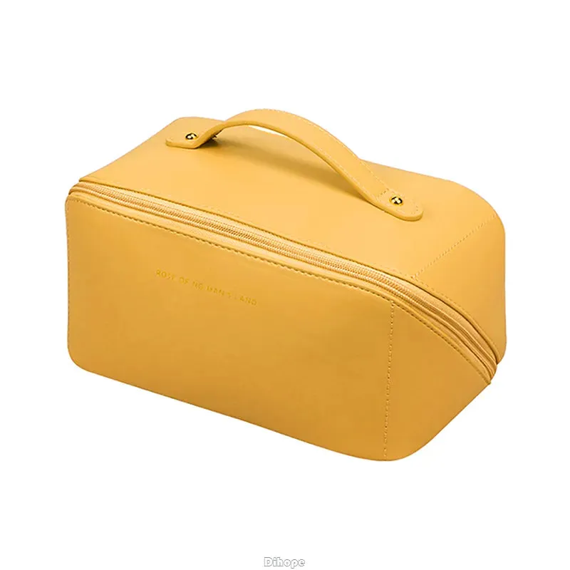 Stylish PU Leather Luxury Cosmetic Bag | Travel Toiletries Organizer