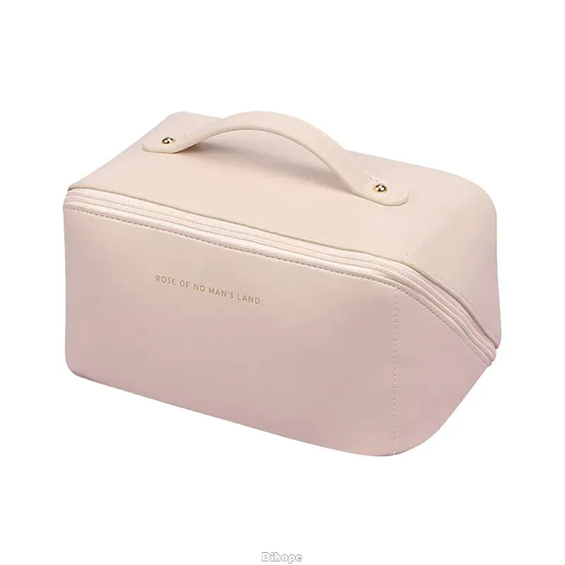 Stylish PU Leather Luxury Cosmetic Bag | Travel Toiletries Organizer