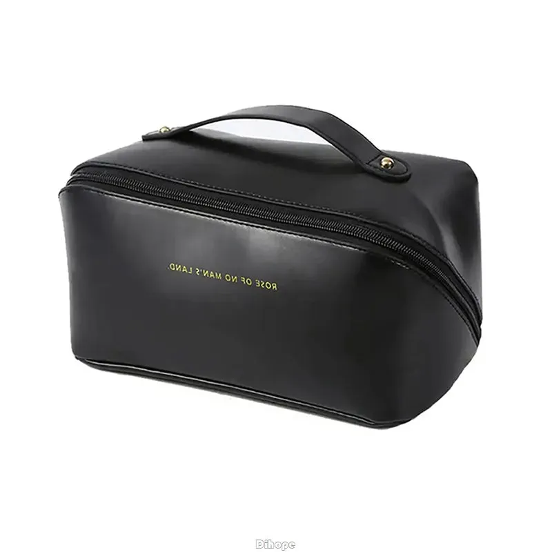 Stylish PU Leather Luxury Cosmetic Bag | Travel Toiletries Organizer
