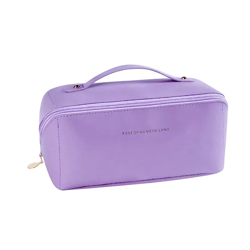 Stylish PU Leather Luxury Cosmetic Bag | Travel Toiletries Organizer