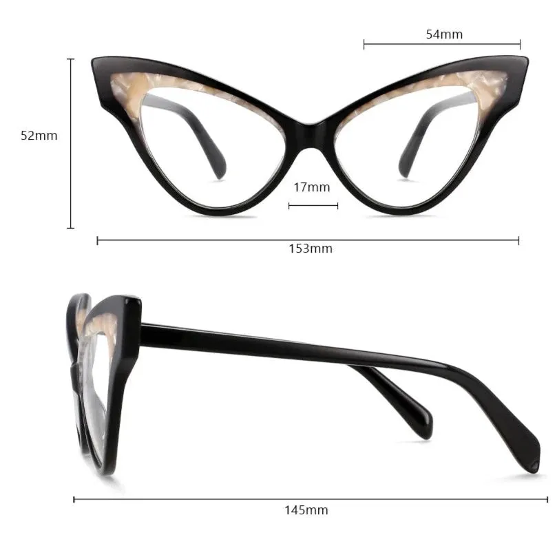 TEEK - Cat Eye Unique Edge Eyeglasses