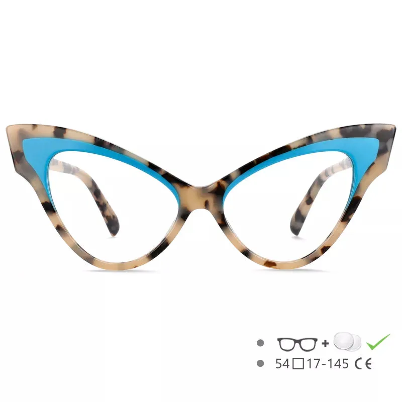 TEEK - Cat Eye Unique Edge Eyeglasses