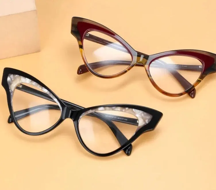 TEEK - Cat Eye Unique Edge Eyeglasses