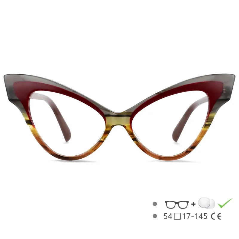 TEEK - Cat Eye Unique Edge Eyeglasses