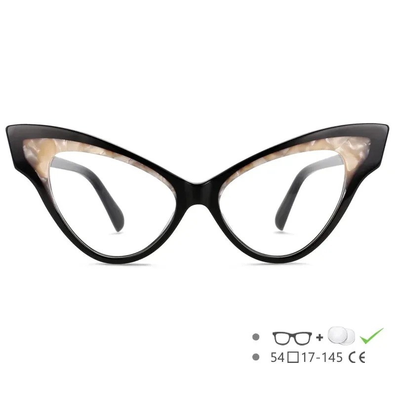 TEEK - Cat Eye Unique Edge Eyeglasses