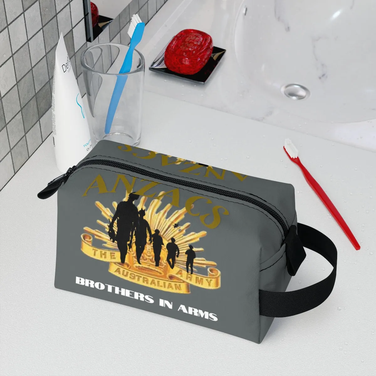 Toiletry Bag ( ANZACS ) Military Styling  3 colors to choose from