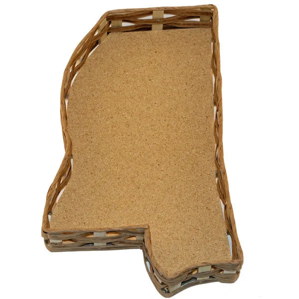 Unfilled Mississippi Shaped Basket Large (17"x10")