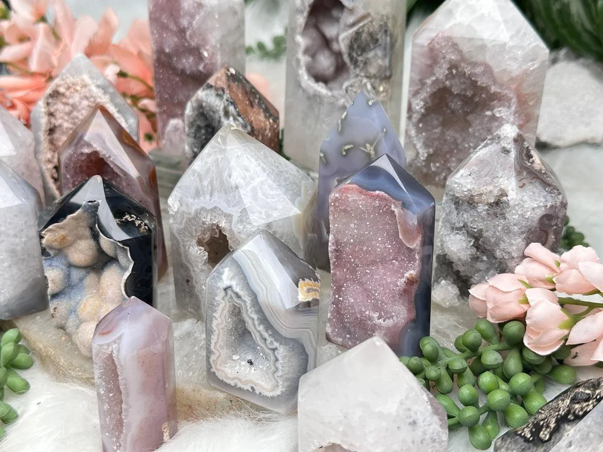 Unique Agate Crystal Points