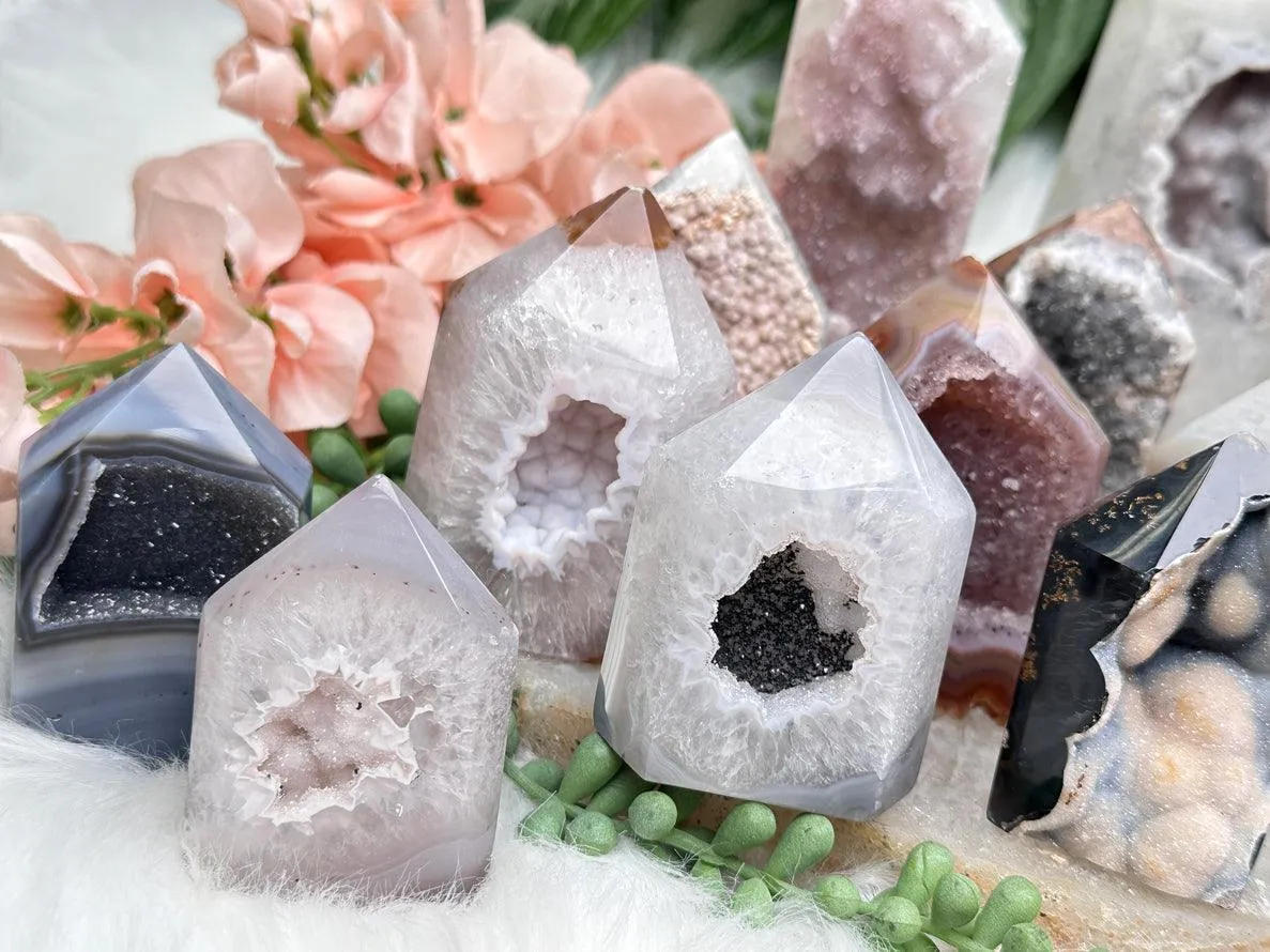 Unique Agate Crystal Points
