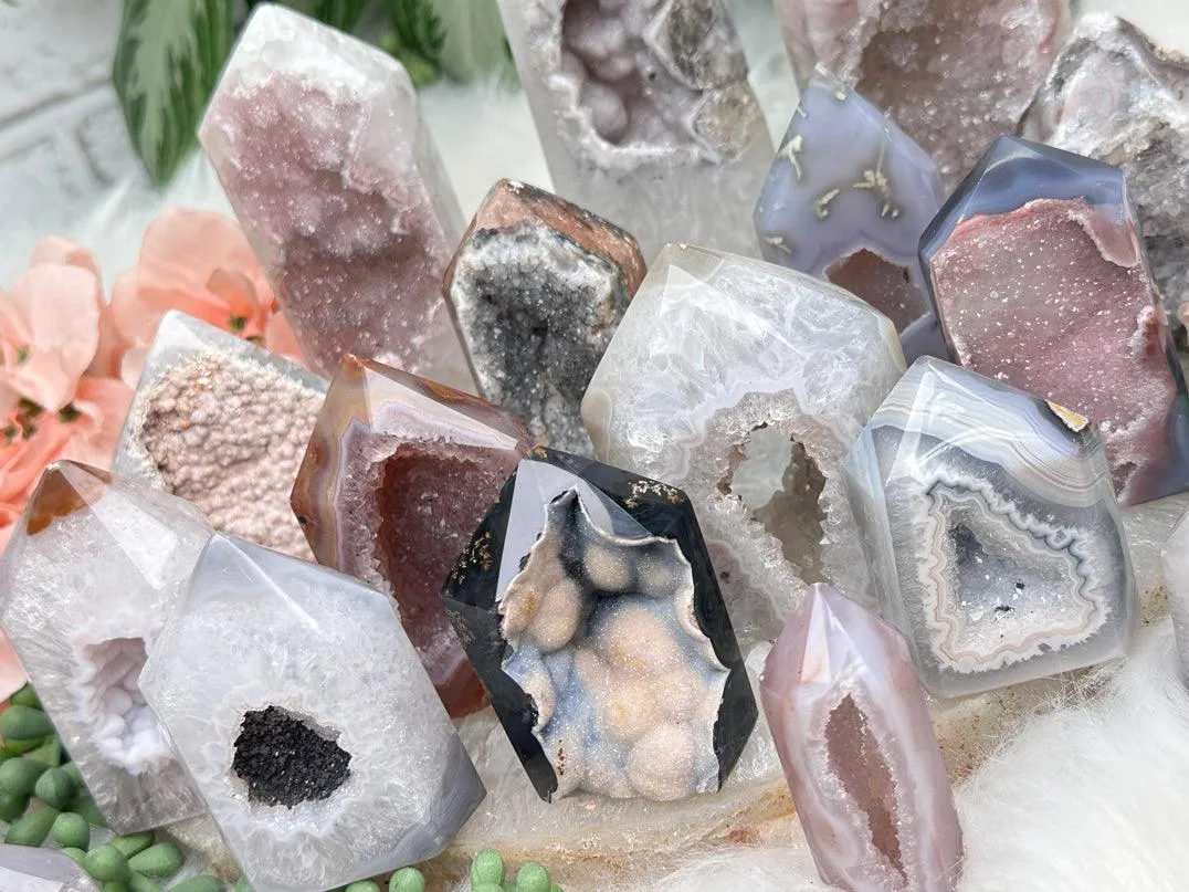 Unique Agate Crystal Points