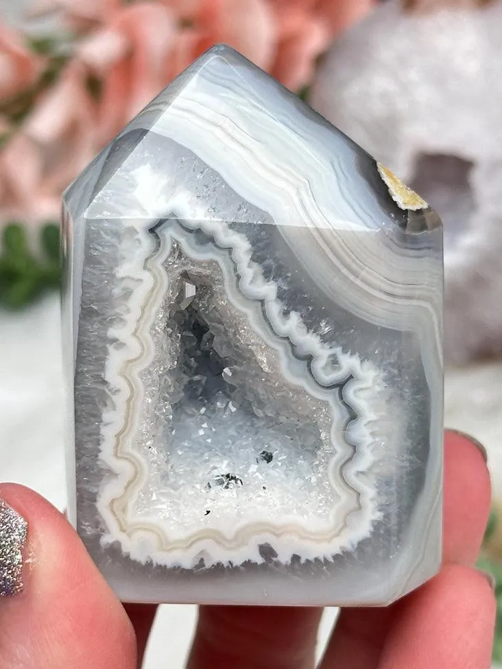 Unique Agate Crystal Points