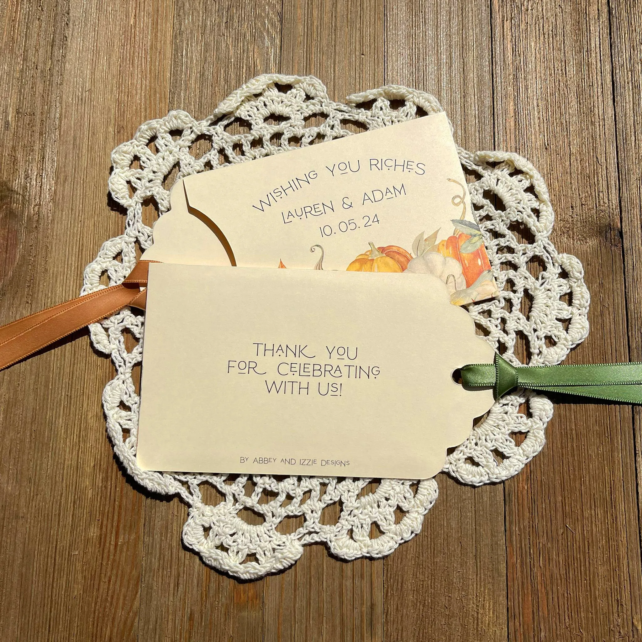 Unique Fall Wedding Guest Favors