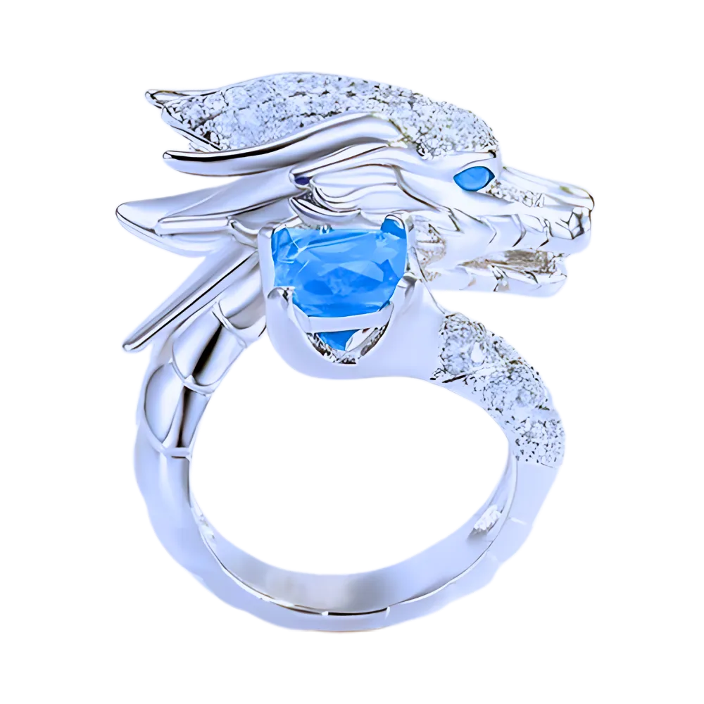 Unique Handmade Silver Dragon Ring