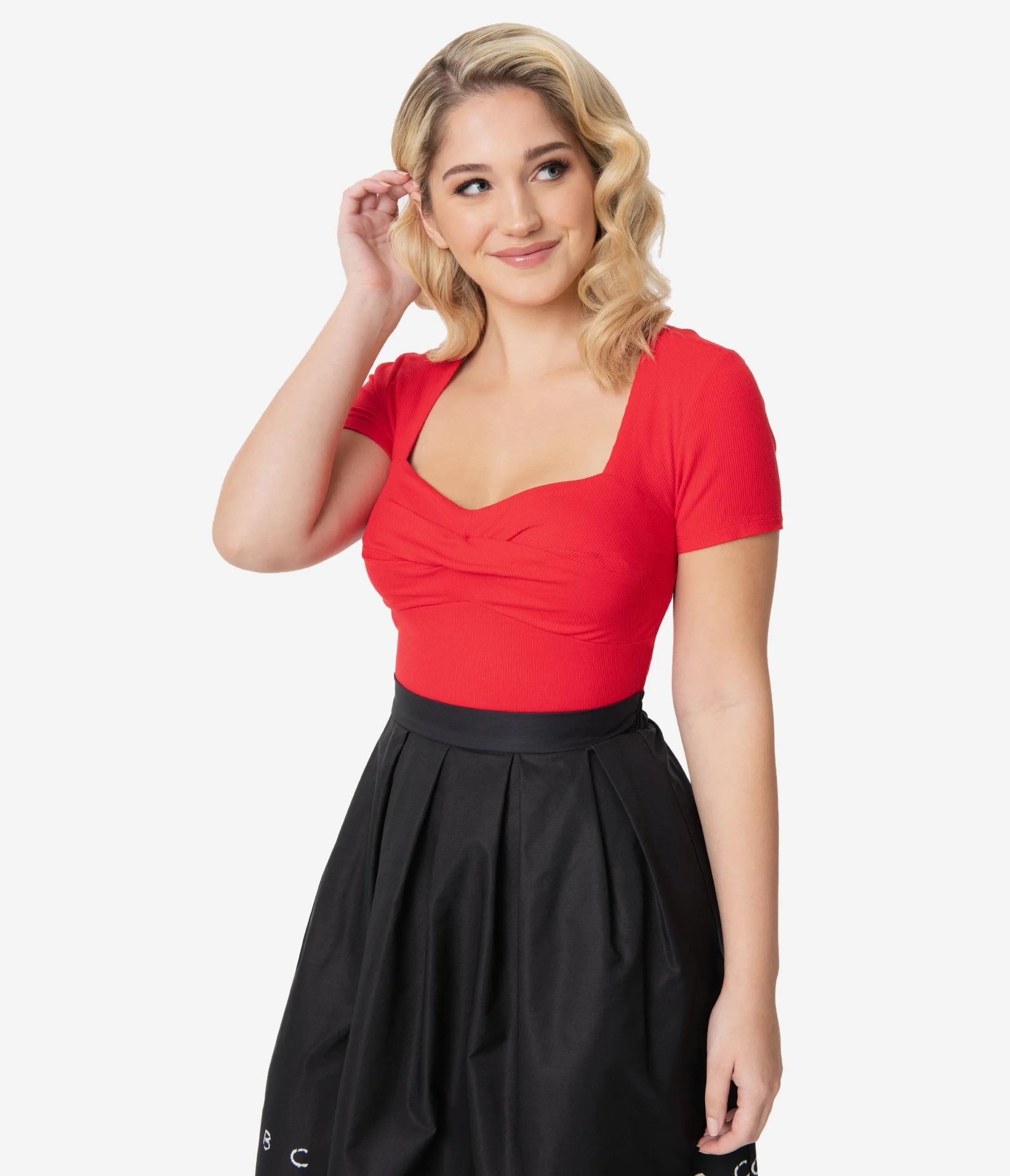 Unique Vintage Red Sweetheart Ruthie Top