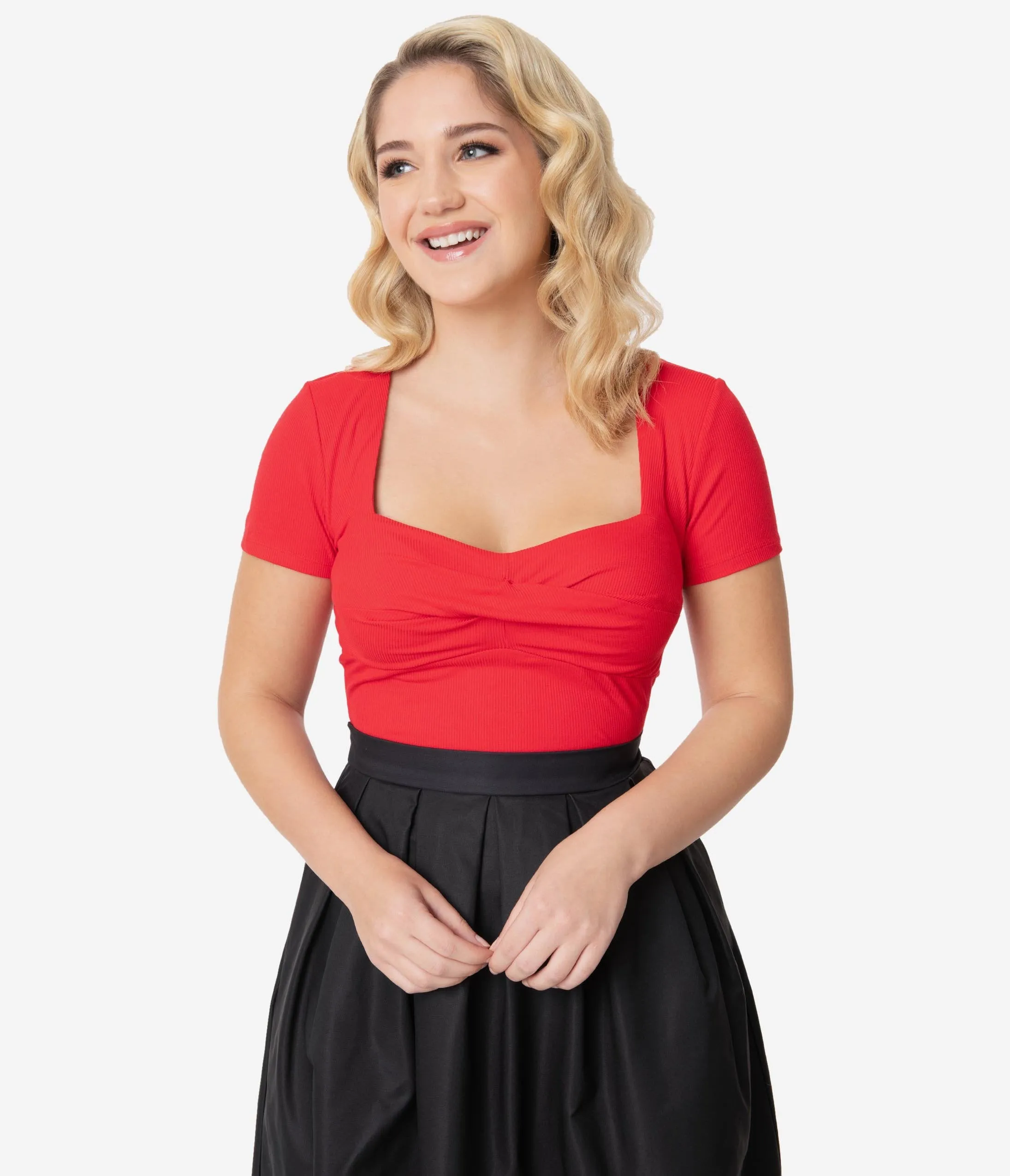 Unique Vintage Red Sweetheart Ruthie Top