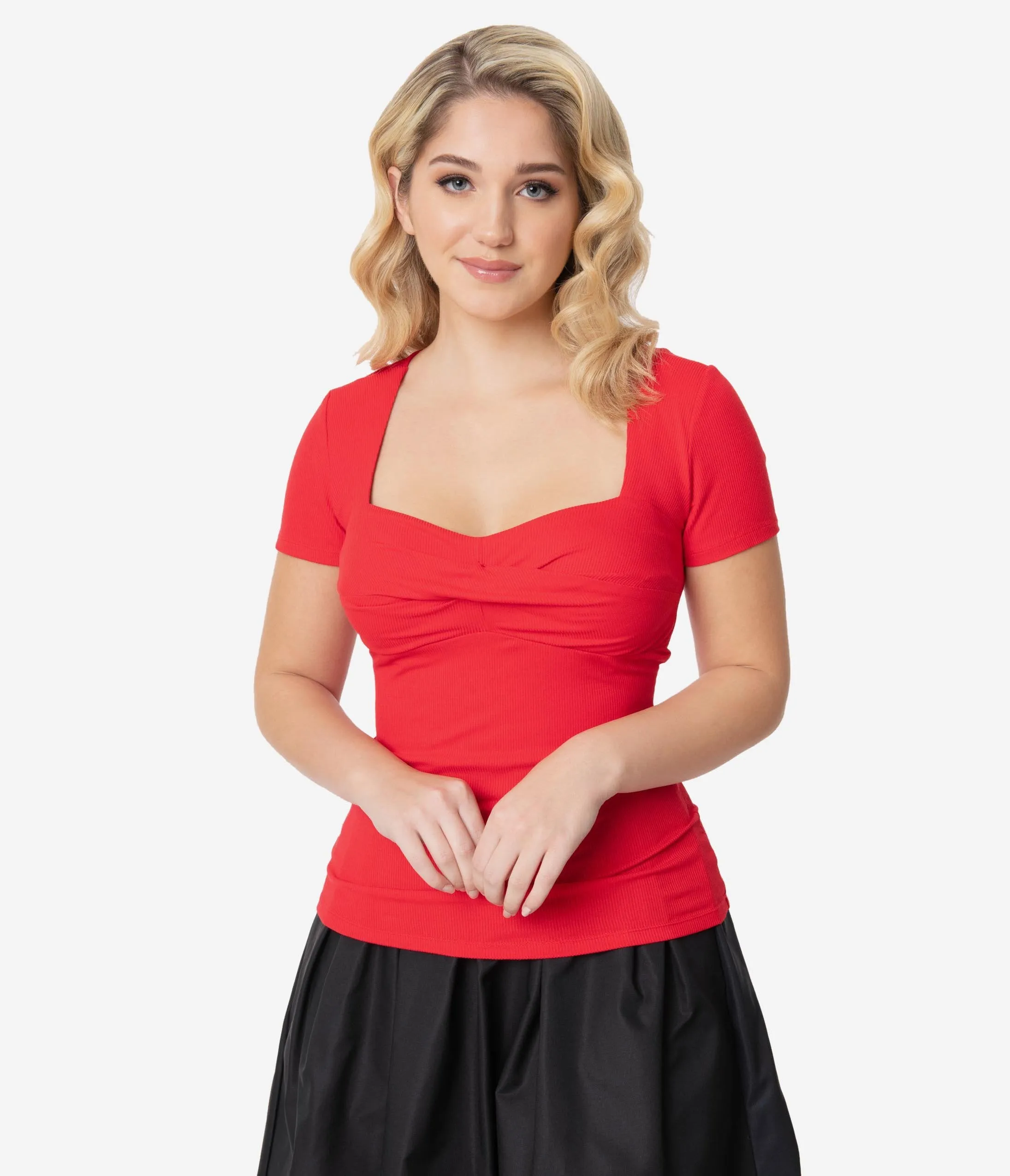 Unique Vintage Red Sweetheart Ruthie Top