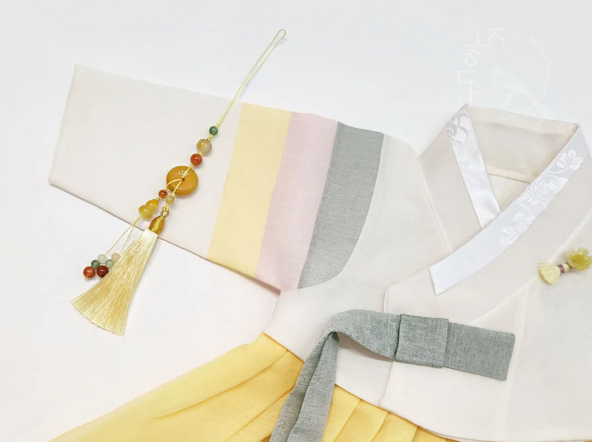 Unique Yellow Gemstones Norigae