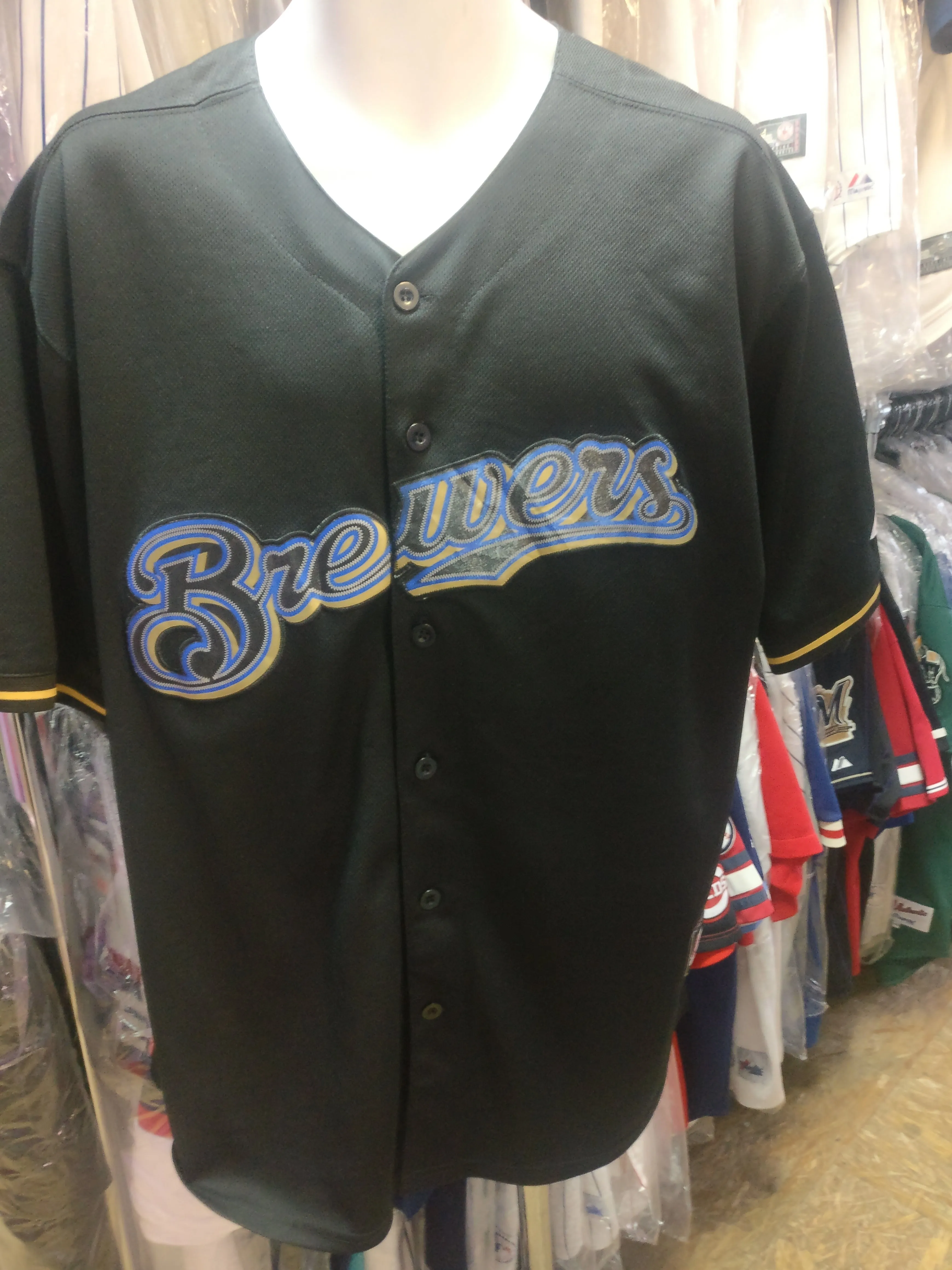 Vintage #2 NYJER MORGAN Milwaukee Brewers MLB Majestic Jersey 52