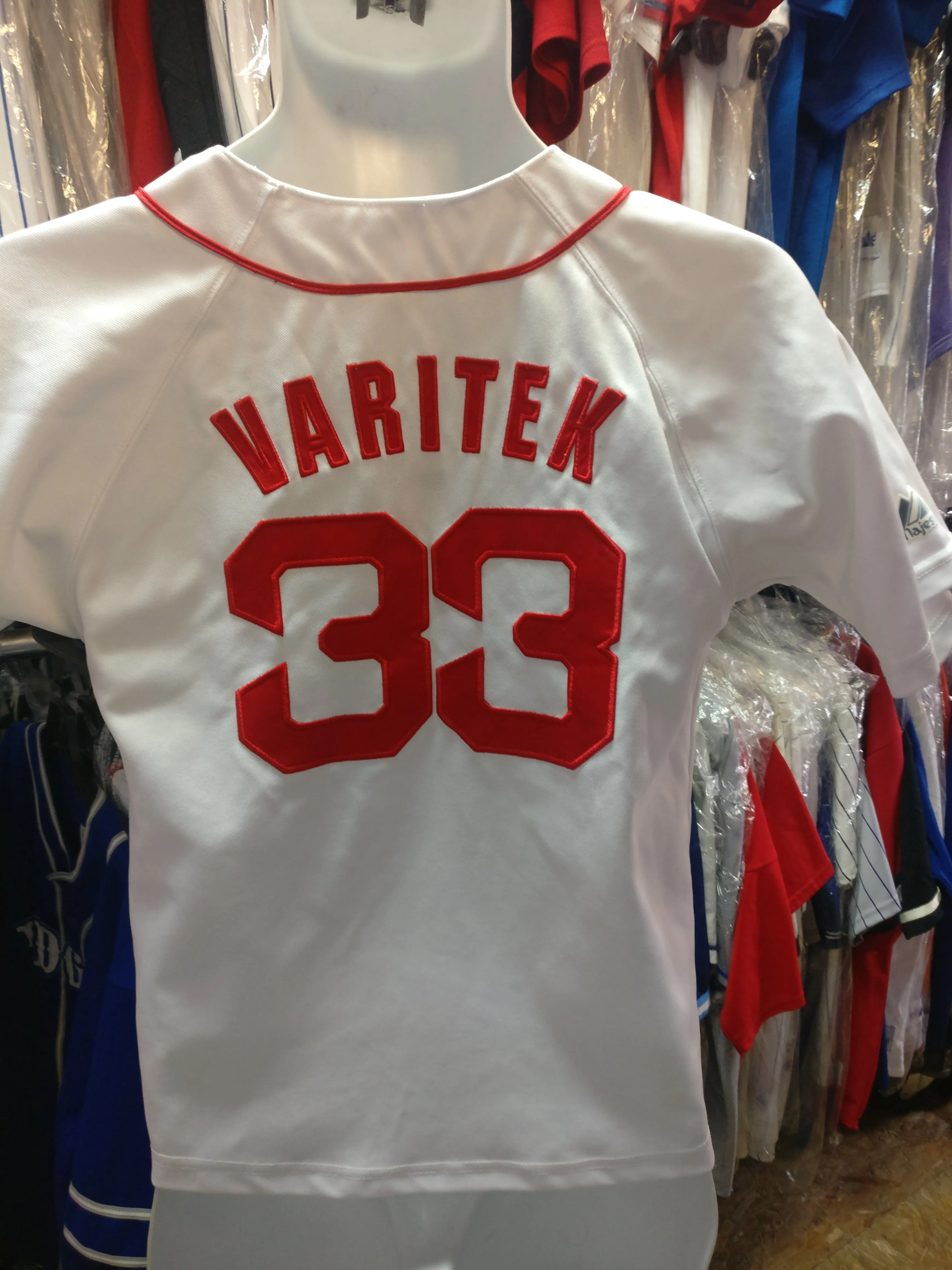 Vintage #33 JASON VARITEK Boston Red Sox MLB Majestic Jersey YM
