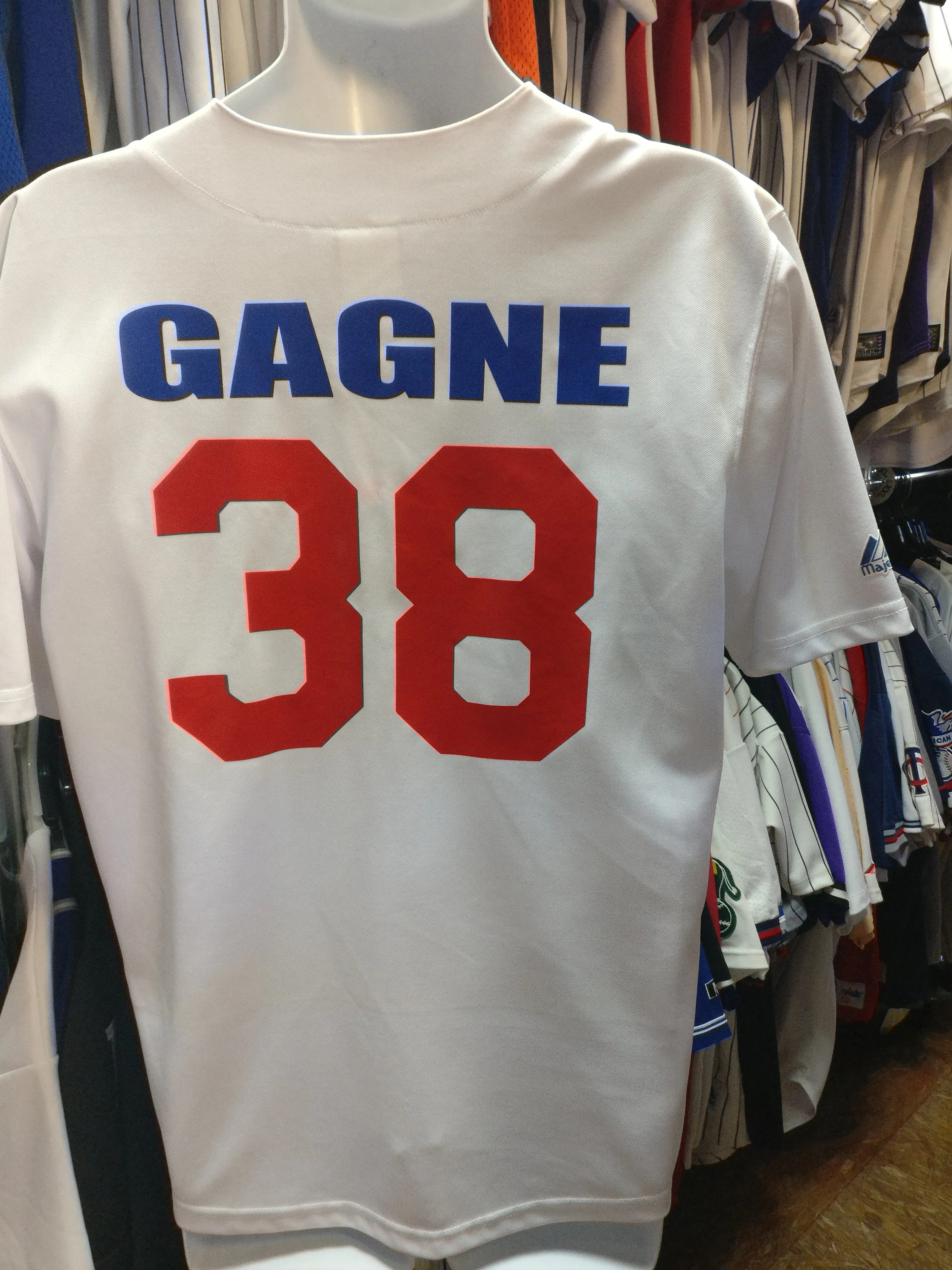 Vintage #38 ERIC GAGNE Los Angeles Dodgers MLB Majestic Jersey 18-20